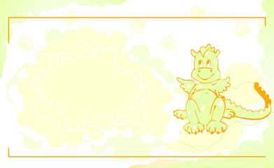 Little dragon on clouds