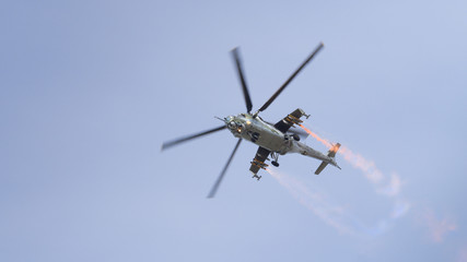 Fototapeta na wymiar Mi-24 Hind helicopter