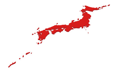 Fototapeta na wymiar 日本（赤色）