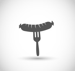 Sausage icon vector