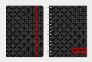 Notebook cover design. Vector set.