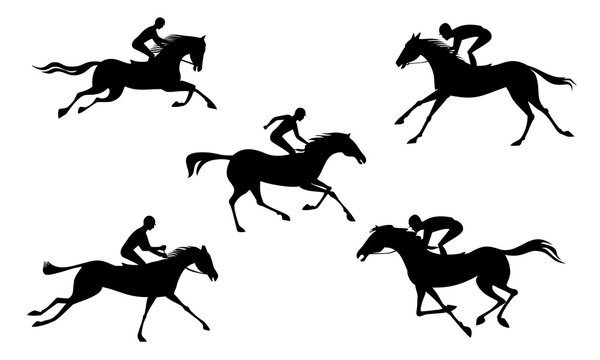 running horse and jockey