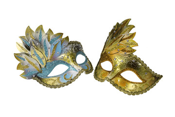 Carnival Venetian mask isolated on white background with clipping path.