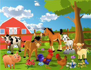 Obraz na płótnie Canvas farm animals