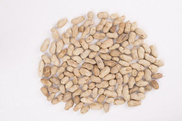 peanuts isolated on white background.