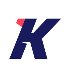 K letter run logo design template.