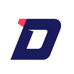 D letter run logo design template.