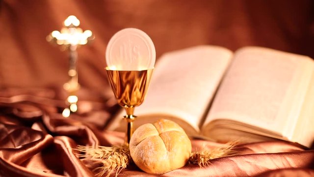 Sacrament of communion, religion background 
