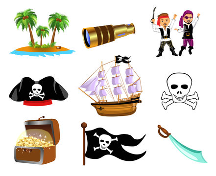 pirates icon set