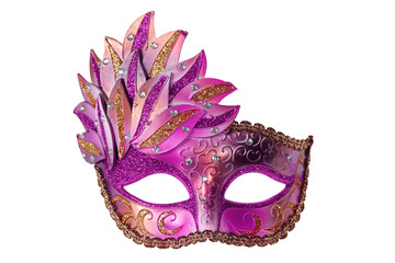 Carnival Venetian mask isolated on white background with clipping path. - 111154100