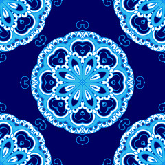 Abstract  ornamental vector snowflake pattern
