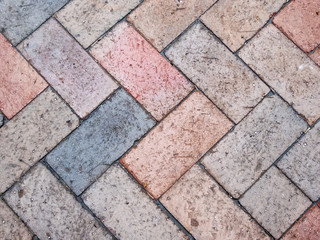 Herringbone brick work pattern