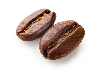 Obraz premium Coffee beans isolated on white background