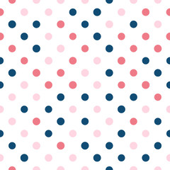 Seamless polka dot pattern. Vector repeating texture. - 111155110