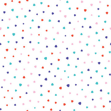 Seamless pattern with small triangles on a white background