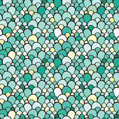 Seamless pattern with scale abstract ornament
