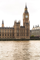 Fototapeta na wymiar Big Ben and the Palace of Westminster, landmark of London, UK