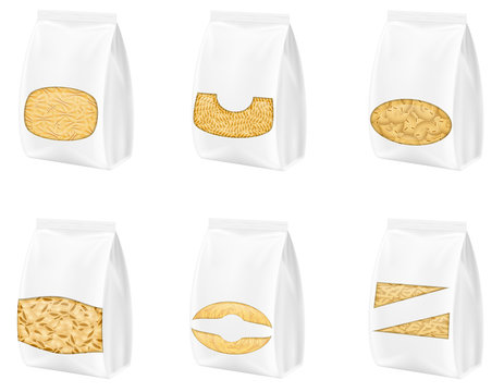 pasta in packaging vector illustration