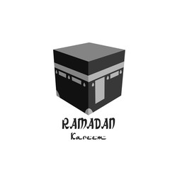 Kaaba Isometric icon. Mecca. Ramadan festival. Vector stock