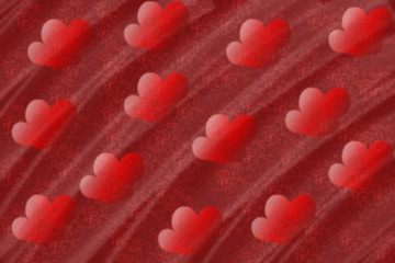 Festive background for Valentine's Day with two hearts