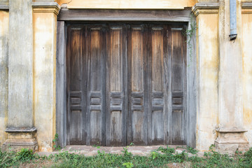 old door and old wall
