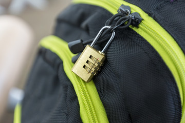 Locked bag with combination lock