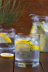 Water with lemon and thyme