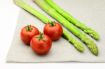 トマト&アスパラ_ランチョンマット_tomato&asparagus_Place mat