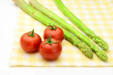 トマト&アスパラ_ランチョンマット_tomato&asparagus_Place mat