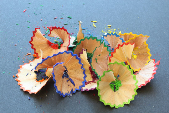 Reste vom Buntstiften 