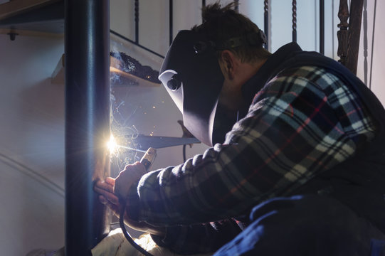 Stufen,Metall,arbeiten,Schutz,reparieren,K&ouml;nnen,leuchten