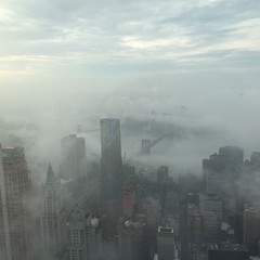 Lower Manhattan in fog 
