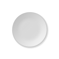 Clean white Plate realistic Mockup