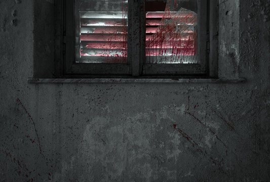 Blood spatter on the wall - Crime scene