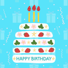 icons cake with candles