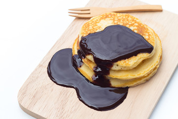 Pancakes With Chocolate Syrup