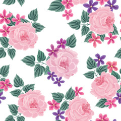 Floral seamless pattern Flower background. Flourish seamless texture 