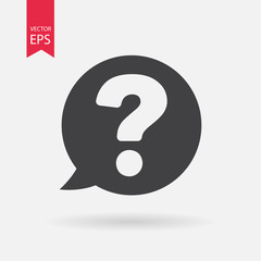 Question mark icon vector. Frequently asked questions, FAQ, Support sign Isolated on white background. Trendy Flat style for graphic design, logo, Web site, social media, UI, mobile app