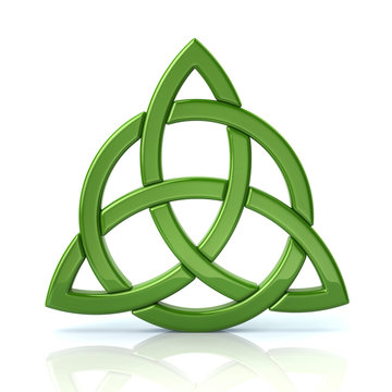 Green celtic trinity knot