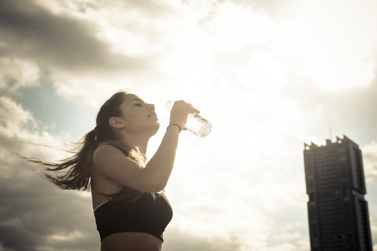 trainieren,trinken,Durst,fit,Freizeit,Training,Himmel