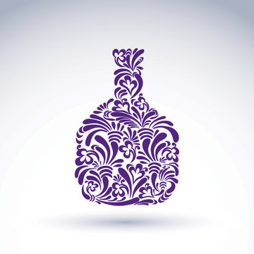 Alcohol flower-patterned bottle, classic pitcher 