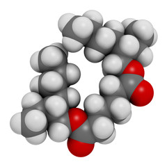 Bis(2-ethylhexyl) adipate (DEHA, diisooctyl adipate) plasticizer molecule