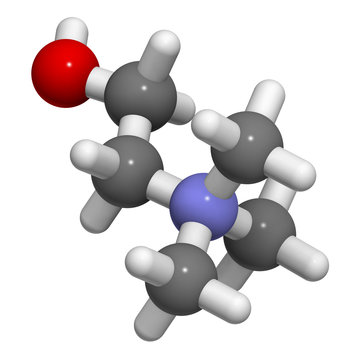 Choline essential nutrient molecule. 3D rendering.  