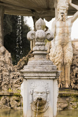 Renaissance fountain and Villa Pamphili in Rome, public park.