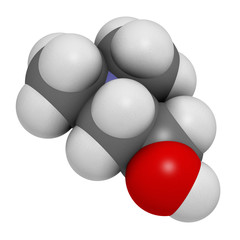 Dimethylaminoethanol (dimethylethanolamine, DMEA, DMAE) molecule