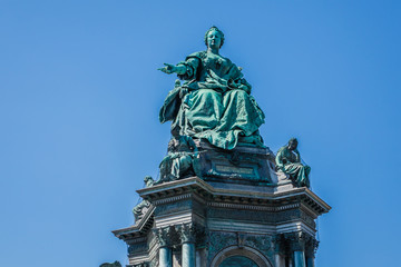 Maria Theresia Monument, in Vienna, Austria. 