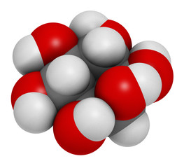 inositol (myo-inositol) molecule. 3D rendering.  