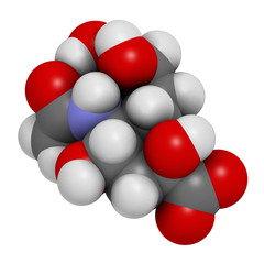Sialic acid (N-acetylneuraminic acid, Neu5Ac, NANA) molecule. 