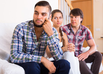 Problems of love triangle.