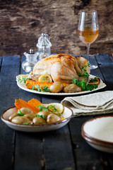 Roasted Chicken With Fresh Vegetables